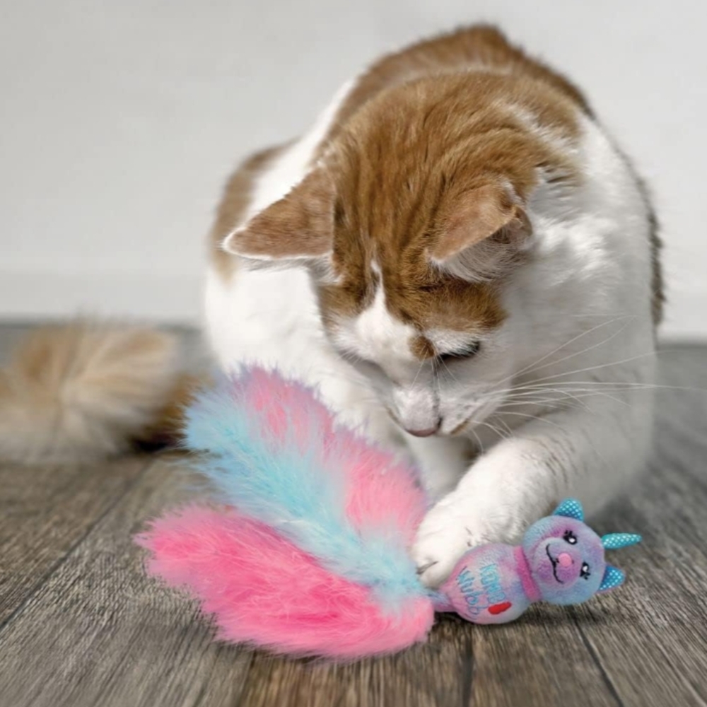 Colorful KONG Cat Wubba Caticorn Cat Toy, Blue/Pink